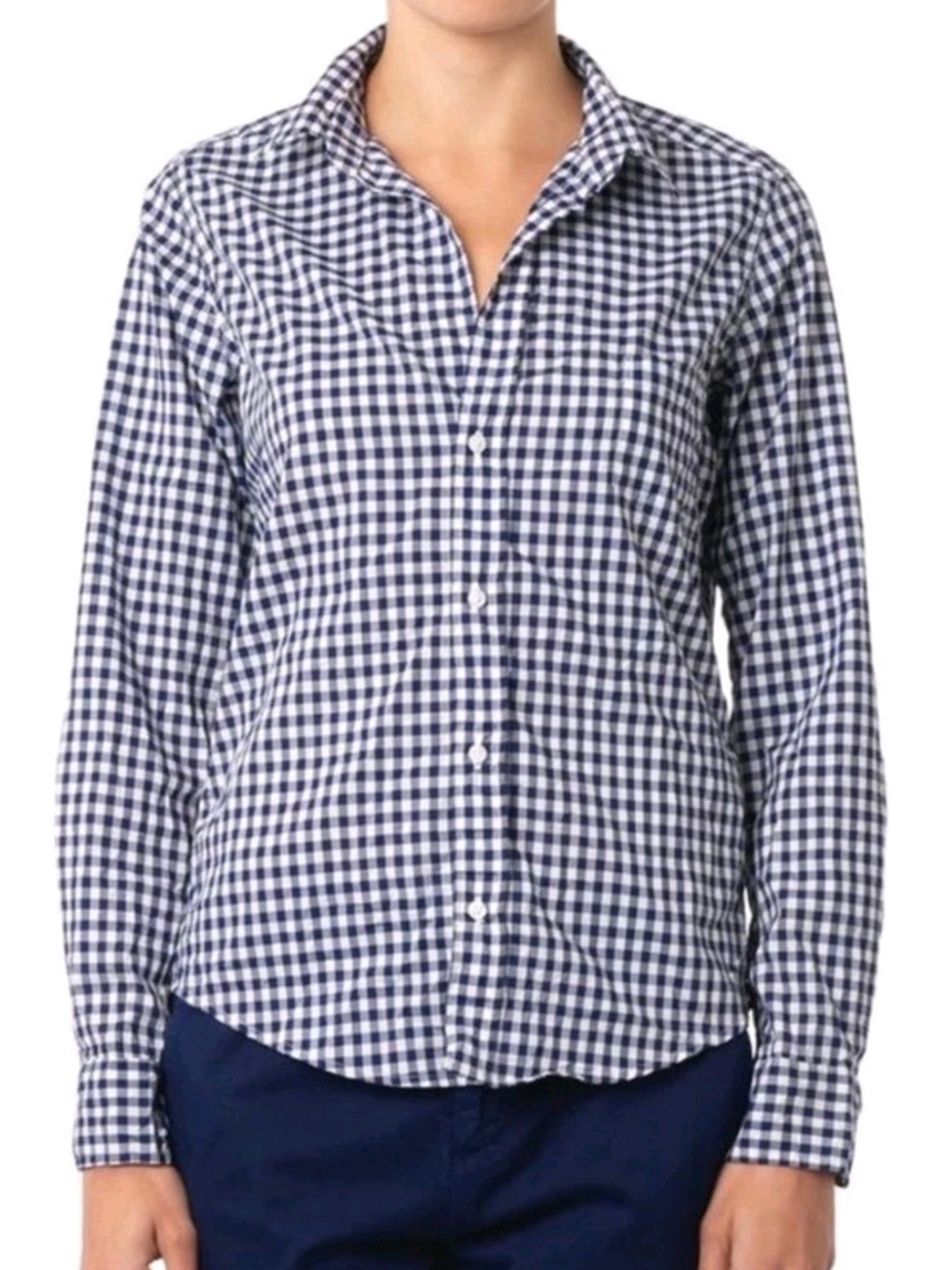 Frank & Eileen Navy & White Gingham Button-Down Shirt
